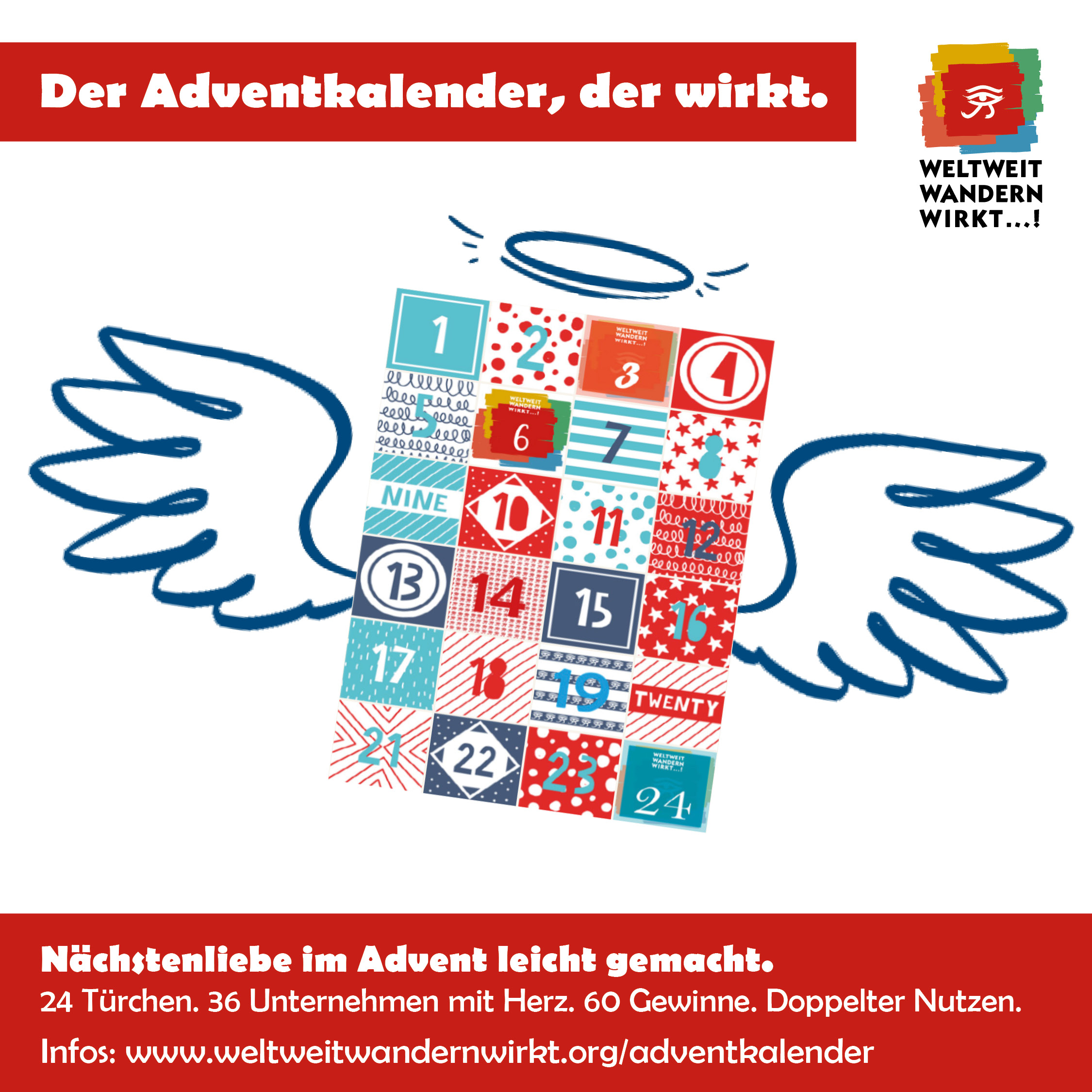 flyer adventkalender quadratisch